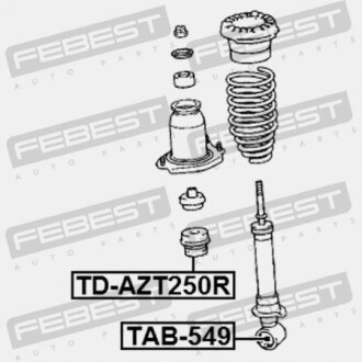 Фото 2 - Сайлентблок для амортизатора FEBEST TAB-549 (TAB549)
