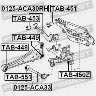 Фото 2 - Сайлентблок важеля FEBEST TAB-551 (TAB551)