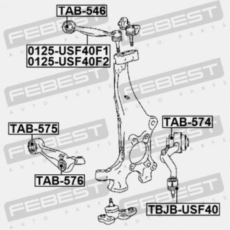Фото 2 - Сайлентблок важеля FEBEST TAB575