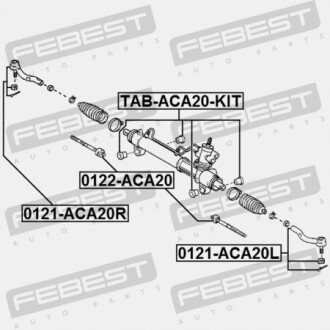Фото 2 - Сайлентблок рулевой рейки FEBEST TABACA20KIT