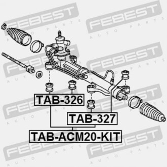 Фото 2 - Сайлентблок рулевой рейки FEBEST TABACM20KIT