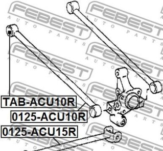Фото 2 - Сайлентблок важеля FEBEST TABACU10R