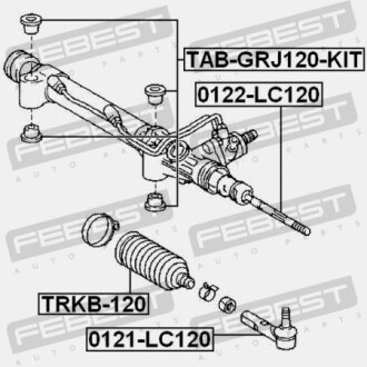 Фото 2 - Сайлентблок рульової рейки FEBEST TABGRJ120KIT