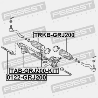 Фото 2 - Сайлентблок рулевой рейки FEBEST TAB-GRJ200-KIT (TABGRJ200KIT)