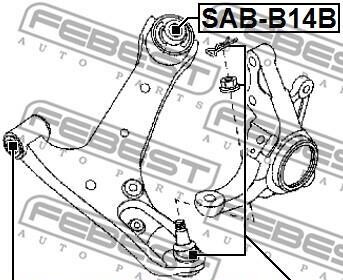 Фото 2 - Сайлентблок важеля FEBEST TABS-412S (TABS412S)