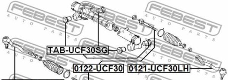 Фото 2 - Сайлентблок рулевой рейки FEBEST TABU-CF30SG (TABUCF30SG)