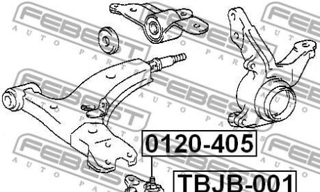 Фото 2 - Ричаг FEBEST TBJB001