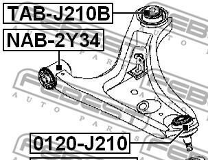 Фото 2 - Ричаг FEBEST TBJB-J210 (TBJBJ210)