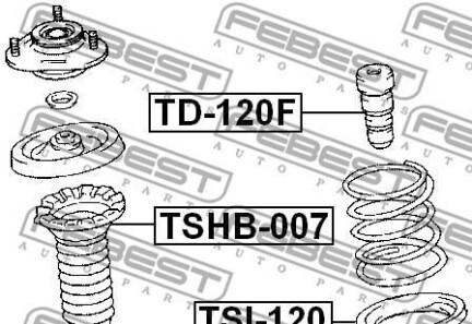 Фото 2 - Стойка амортизатору (амортизатор) FEBEST TD12-0F (TD120F)