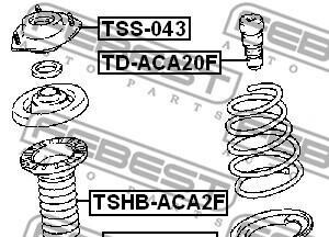 Фото 2 - Стойка амортизатору (амортизатор) FEBEST TDAC-A20F (TDACA20F)