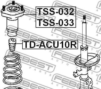 Фото 2 - Стойка амортизатору (амортизатор) FEBEST TDACU10R