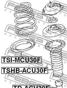 Фото 2 - Стійка амортизатору (амортизатор) FEBEST TDACU30F