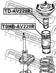 Фото 2 - Стойка амортизатору (амортизатор) FEBEST TD-AV220R (TDAV220R)