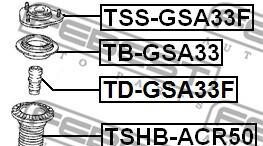 Фото 2 - Стійка амортизатору (амортизатор) FEBEST TDGSA33F