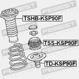 Фото 2 - Стойка амортизатору (амортизатор) FEBEST TD-KSP90F (TDKSP90F)