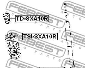 Фото 2 - Стійка амортизатору (амортизатор) FEBEST TD-SXA10R