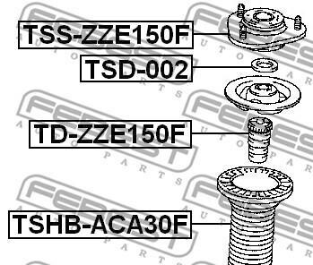 Фото 2 - Стойка амортизатору (амортизатор) FEBEST TDZZ-E150F (TDZZE150F)