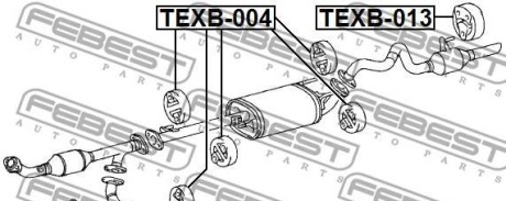 Фото 2 - Крепления выхлопной системы FEBEST TEXB-004 (TEXB004)