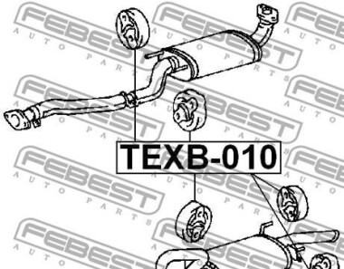 Фото 2 - Крепления выхлопной системы FEBEST TEXB-010 (TEXB010)