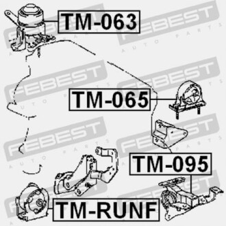 Фото 2 - Подушка двигателя FEBEST TM065