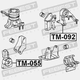 Фото 2 - Подушка двигателя FEBEST TM-092