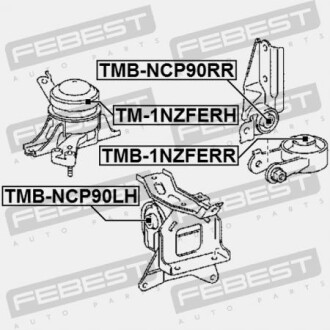 Фото 2 - Подушка двигателя FEBEST TM1NZFERH