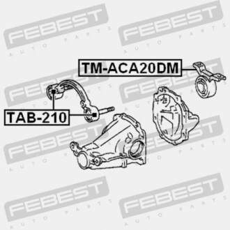 Фото 2 - Сайлентблок підвіски FEBEST TM-ACA20DM (TMACA20DM)