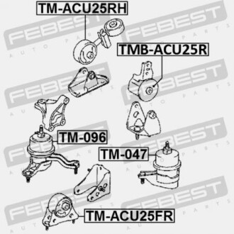Фото 2 - Подушка двигуна FEBEST TM-ACU25RH (TMACU25RH)