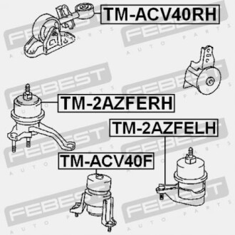 Фото 2 - Подушка двигуна FEBEST TM-ACV40F (TMACV40F)