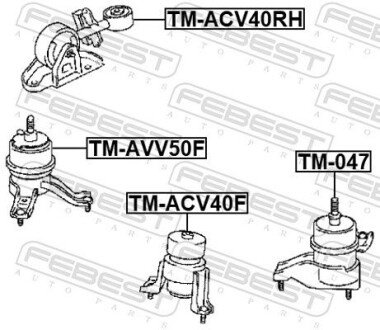 Фото 2 - Подушка двигуна FEBEST TM-AVV50F
