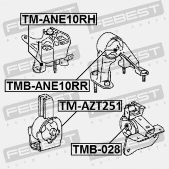 Фото 2 - Подушка двигателя FEBEST TMBANE10RR