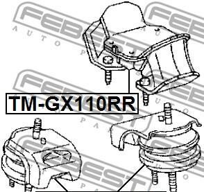 Фото 2 - Подушка двигуна FEBEST TMGX-110RR (TMGX110RR)