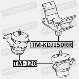 Фото 2 - Подушка двигателя FEBEST TMKDJ150RR