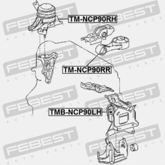 Фото 2 - Подушка двигуна FEBEST TMNCP90RR