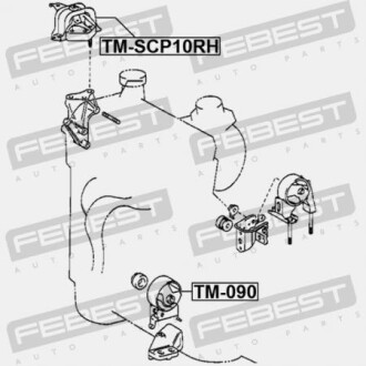 Фото 2 - Подушка двигуна FEBEST TMSCP10RH