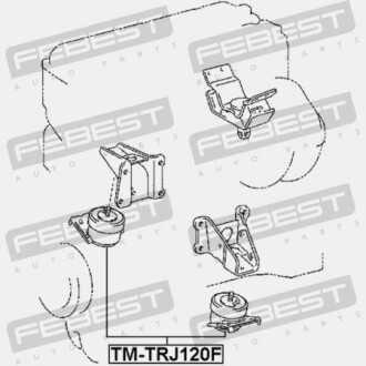 Фото 2 - Подушка двигуна FEBEST TM-TRJ120F