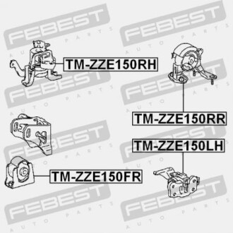 Фото 2 - Подушка двигуна FEBEST TM-ZZE150RR