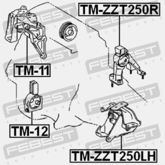Фото 2 - Подушка двигуна FEBEST TMZZT250R