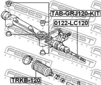 Фото 2 - Рульова рейка та кріплення FEBEST TRKB-120 (TRKB120)