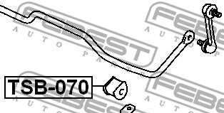 Фото 2 - Втулка стабілізатора FEBEST TSB-070 (TSB070)