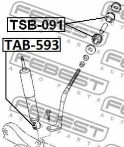 Фото 2 - Сайлентблок рычага FEBEST TSB-091 (TSB091)
