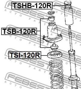 Фото 2 - Пильник/відбійник FEBEST TSB-120R (TSB120R)
