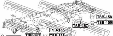 Фото 2 - Сайлентблок підрамника FEBEST TSB1-51 (TSB151)