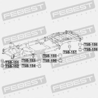Фото 2 - Сайлентблок підрамника FEBEST TSB158