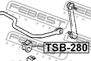 Фото 2 - Втулка стабилизатора FEBEST TSB280