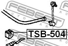 Фото 2 - Втулка стабилизатора FEBEST TSB-504 (TSB504)