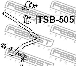 Фото 2 - Втулка стабілізатора FEBEST TSB505