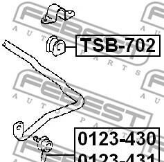 Фото 2 - Втулка стабілізатора FEBEST TSB702