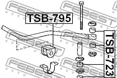 Фото 2 - Втулка стабилизатора FEBEST TSB-723
