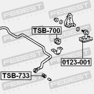 Фото 2 - Втулка стабилизатора FEBEST TSB-733 (TSB733)